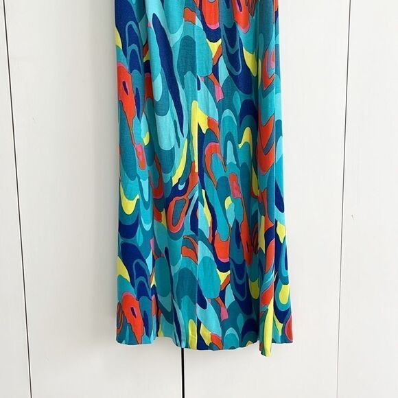Trina Turk Colorful Halter Midi Dress - Picture 9 of 10